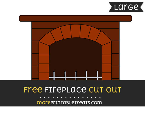 Free Fireplace Cut Out - Large size printable