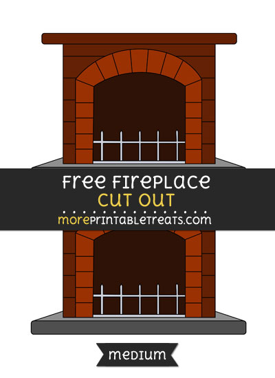 Free Fireplace Cut Out - Medium Size Printable