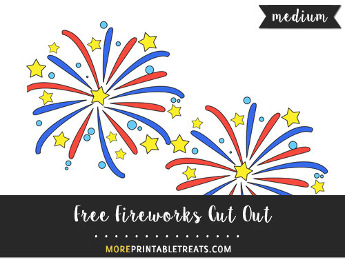 Free Fireworks Cut Out - Medium