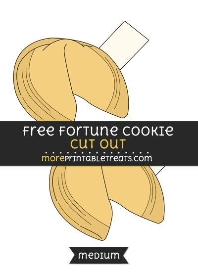Free Fortune Cookie Cut Out - Medium Size Printable