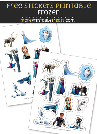 FREE Frozen Sticker Sheet to Print at Home
