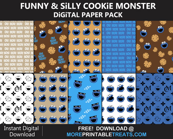 Free Printable Funny Silly Cookie Monster Backgrounds