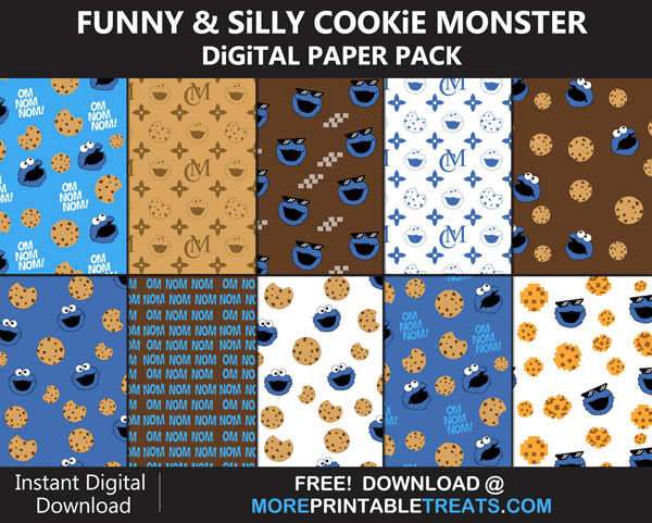 Free Printable Funny Silly Cookie Monster Backgrounds