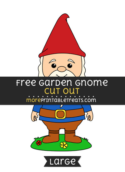 Free Garden Gnome Cut Out - Large size printable