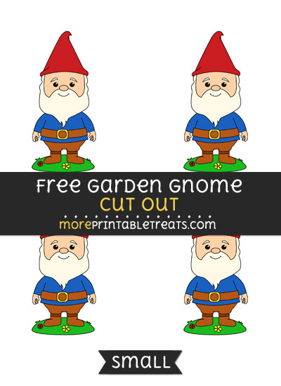 Free Garden Gnome Cut Out - Small Size Printable