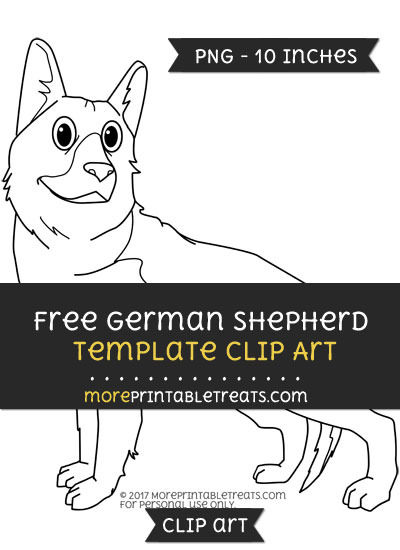 Free German Shepherd Template - Clipart