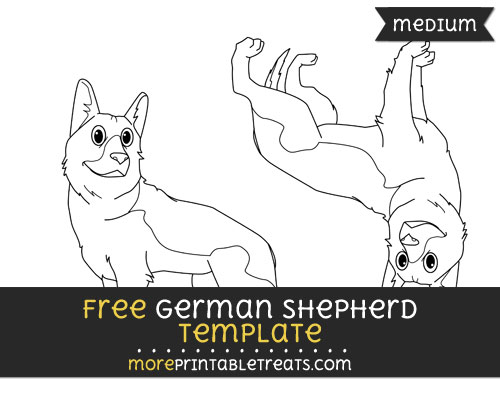 Free German Shepherd Template - Medium
