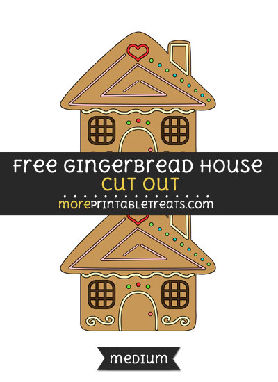 Free Gingerbread House Cut Out - Medium Size Printable