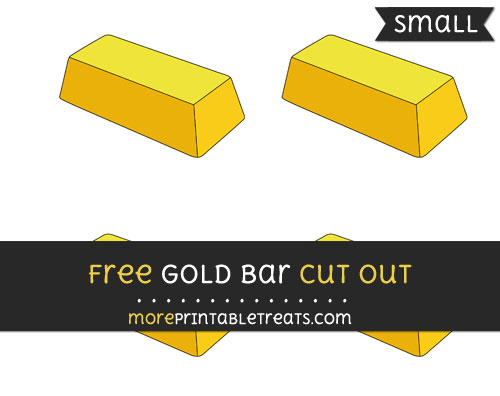 Free Gold Bar Cut Out - Small Size Printable
