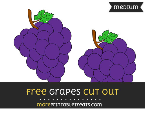 Free Grapes Cut Out - Medium Size Printable