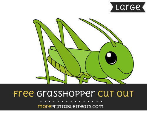 Free Grasshopper Cut Out - Large size printable