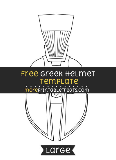 Free Greek Helmet Template - Large
