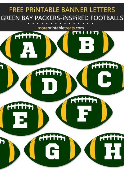Free Printable Green Bay Packers-Inspired Football Bunting Banner