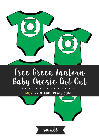 Free Green Lantern Baby Onesie Cut Out - Small