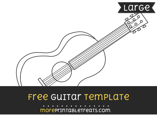 Free Guitar Template - Large