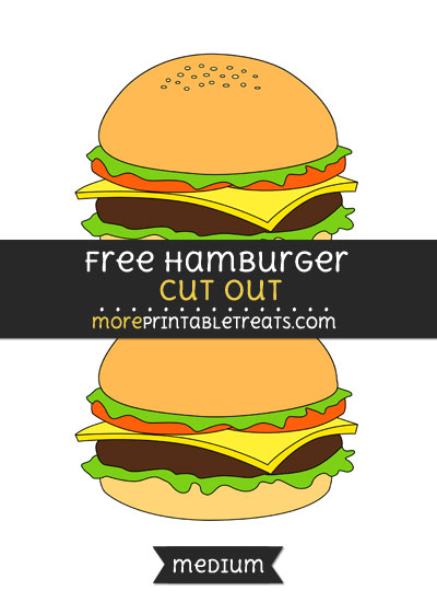 Free Hamburger Cut Out - Medium Size Printable