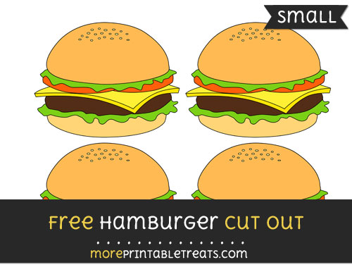 Free Hamburger Cut Out - Small Size Printable