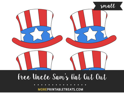 Free Hand Drawn Uncle Sam Hat Cut Out - Small