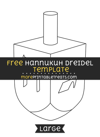 Free Hannukah Dreidel Template - Large
