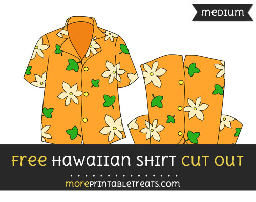 Free Hawaiian Shirt Cut Out - Medium Size Printable
