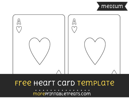 Free Heart Card Template - Medium