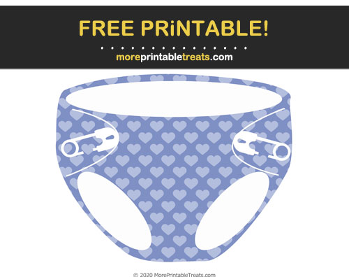 Free Printable Heart Pattern Baby Diaper Cut Out