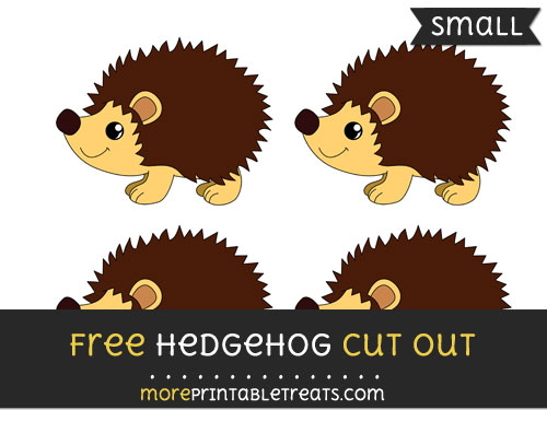 Free Hedgehog Cut Out - Small Size Printable
