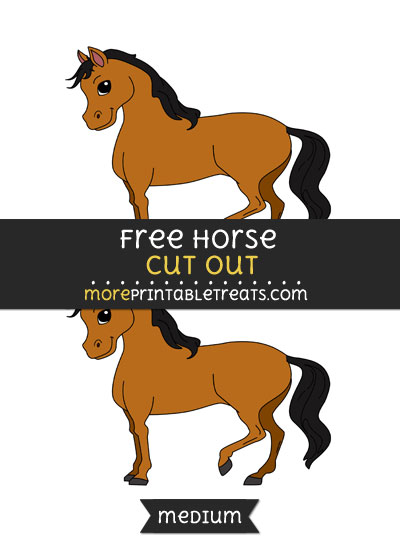 Free Horse Cut Out - Medium Size Printable