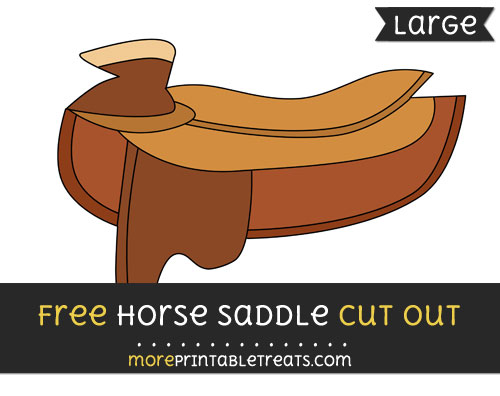 Free Horse Saddle Cut Out - Large size printable