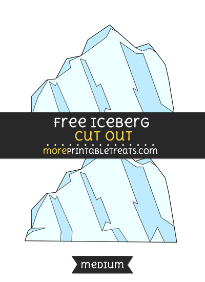 Free Iceberg Cut Out - Medium Size Printable