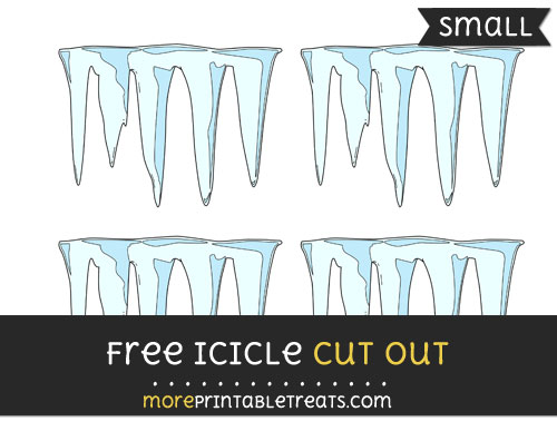 Free Icicle Cut Out - Small Size Printable