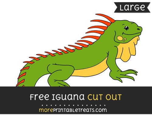 Free Iguana Cut Out - Large size printable