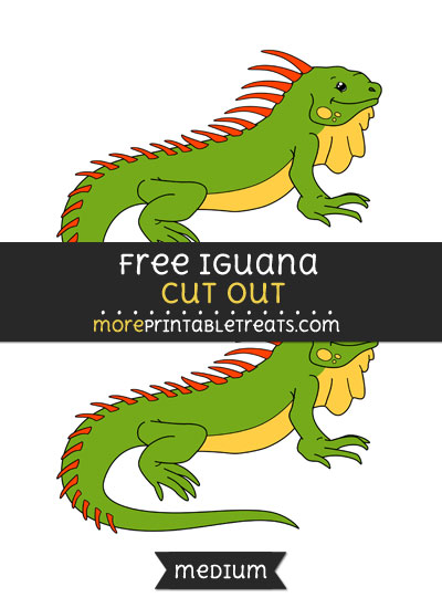 Free Iguana Cut Out - Medium Size Printable
