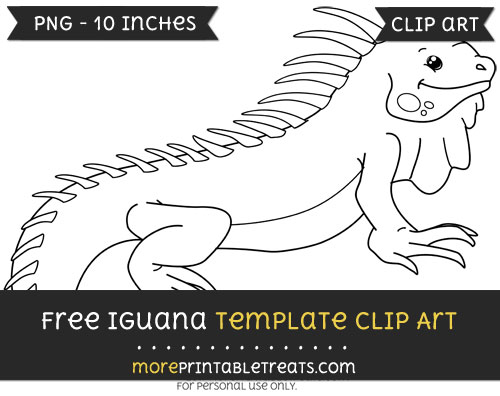 Free Iguana Template - Clipart