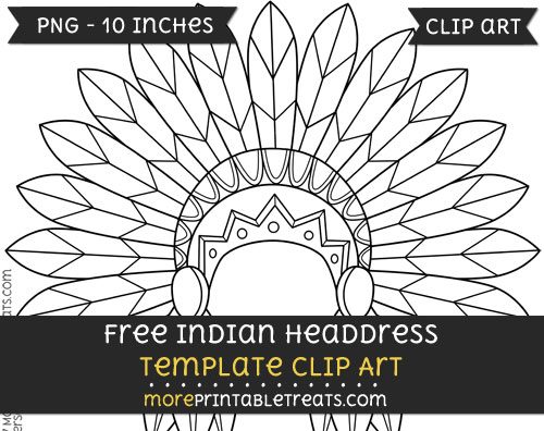 Free Indian Headdress Template - Clipart