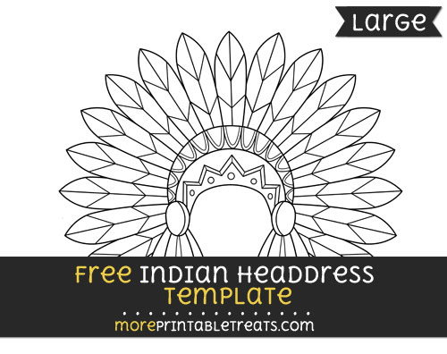 Indian Headdress Template Large