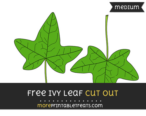 Free Ivy Leaf Cut Out - Medium Size Printable