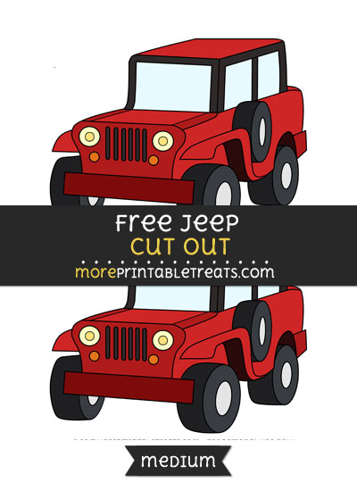 Free Jeep Cut Out - Medium Size Printable