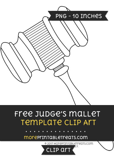 Free Judges Gavel Template - Clipart