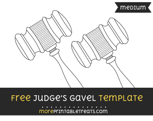 Free Judges Gavel Template - Medium
