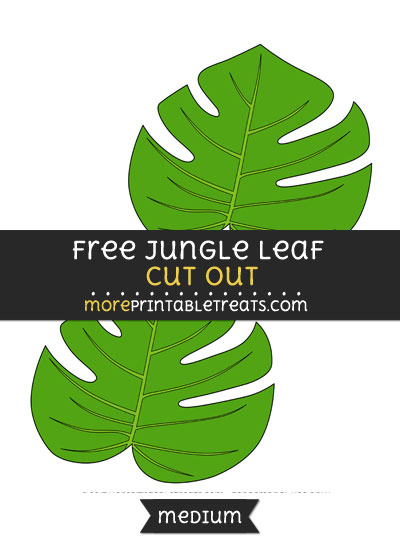 Free Jungle Leaf Cut Out - Medium Size Printable