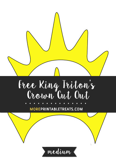 Free King Triton's Crown Cut Out - Medium