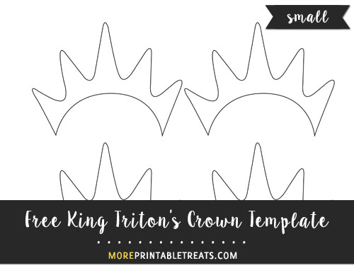 Free King Triton's Crown Template - Small Size