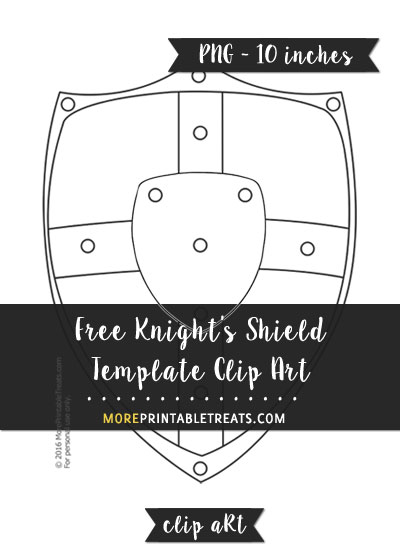 Free Knight's Shield Template - Clipart