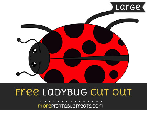 Free Ladybug Cut Out - Large size printable