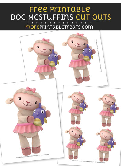 Free Lambie Holding Squeakers Cut Outs - Printable - Doc McStuffins