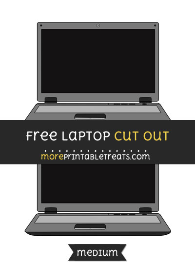 Free Laptop Cut Out - Medium Size Printable