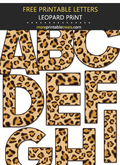 Free Printable Large Leopard Print Letters