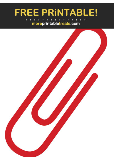Free Printable Lava Red Paper Clip