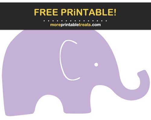 Free Printable Lavender Baby Elephant Cut Out